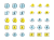 手描きのシンプルな数字のあしらいセット（カラー）