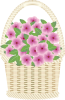 日日草の花籠（透過PNG）ZIPのEPSはCS2版