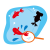 金魚すくいのイラスト
