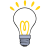 あかりが灯る電球