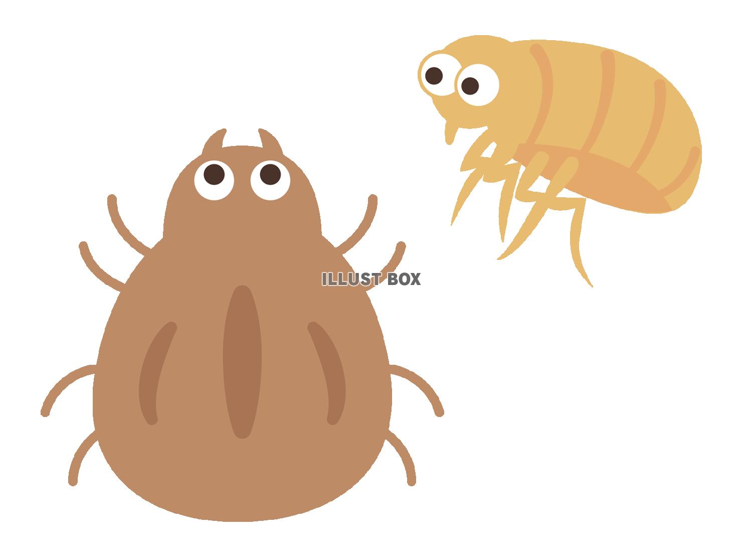 ノミ・ダニのイラスト