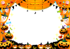 ハロウィン劇場フレームヨコ橙