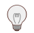 消えた電球のイラスト