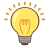 光る電球のイラスト