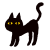 黒猫のイラスト