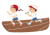 【運動会】リレーのイラスト