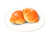 お皿に乗せたロールパン2個