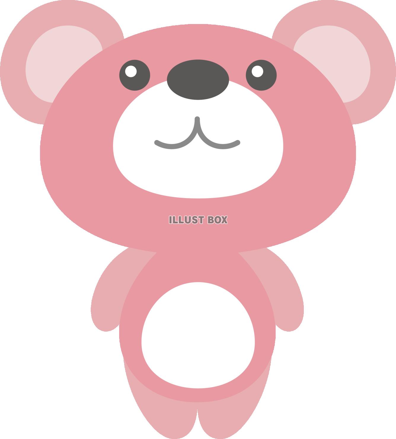 かわいいピンクのクマのぬいぐるみ