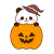 パンダとカボチャのおばけ