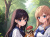 女子高生　イラスト　キノコ狩り