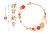 2025年巳年用の桜フォトフレーム年賀状/横01・PNG