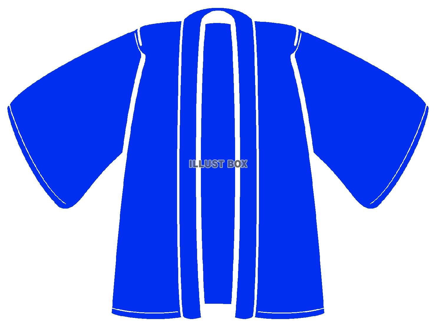 青色のハッピのシルエット