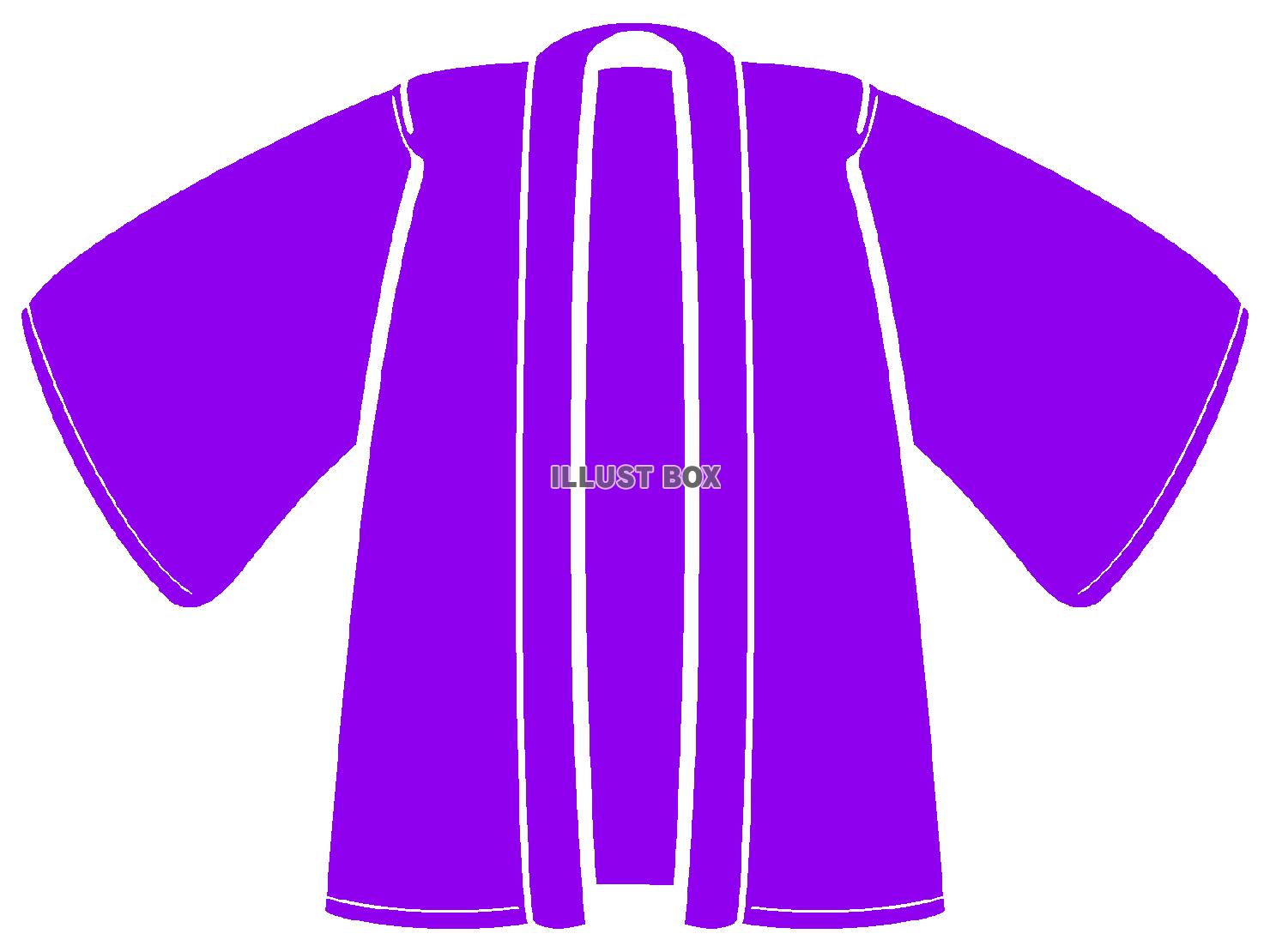 紫色のハッピのシルエット