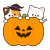 カボチャのおばけと猫たち