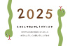 2025 緑へびと西暦の年賀状