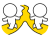 違う道を歩む2人の棒人間