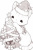 色々なレクや趣味で使いやすい塗り絵や挿絵に使いやすい可愛い猫と冬のイラスト