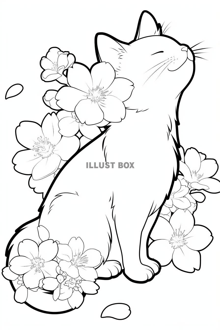 色々なレクや趣味で使いやすい塗り絵や挿絵に使いやすい可愛い猫...