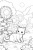 色々なレクや趣味で使いやすい塗り絵や挿絵に使いやすい可愛い猫と夏のイラスト