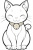 色々なレクや趣味で使いやすい塗り絵や挿絵に使いやすい可愛い猫のイラスト