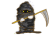 ハロウィン　鎌を持った死神