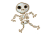 ハロウィン　手描きのガイコツ