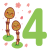 【4月の カレンダー見出し】 つくしと桜のイラスト2