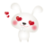 白うさぎハート