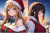女性サンタクロースのイラスト　クリスマスカード・フレーム ハガキカード