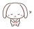 お辞儀をするウサギのキャラクター