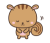 お辞儀をするリスのキャラクター