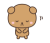 お辞儀をするクマのキャラクター