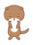 お辞儀をするカワウソのキャラクター