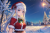 サンタクロースのイラスト　クリスマスカード・フレーム ハガキカード