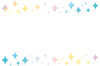 水彩キラキララインフレームイラスト夢かわイメージ
