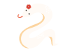 2025年へび年の年賀状イラスト素材