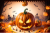 ハロウィン　フレーム　ハガキカード