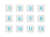 かわいい数字のアイコンセット（四角）