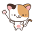指差し棒を持つネコのイラスト