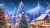 幻想的な風景　クリスマスのイラスト