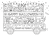 ハロウィンバスの塗り絵1