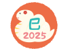 2025年へび年の年賀状イラスト素材