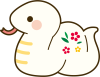 ヘビの干支置物