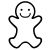 ジンジャーマンクッキーの線画