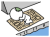 新聞紙を敷いて寝る棒人間