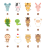 十二支の動物たち全身イラストセット