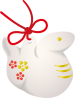 巳年土鈴白（透過PNG）EPSはCS2版