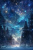 冬の夜イメージの背景や便せんに使いやすい絵本の様な星空の水彩イラスト背景
