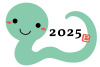 2025年巳年の年号イラスト01