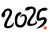 2025年巳の年号イラスト/黒
